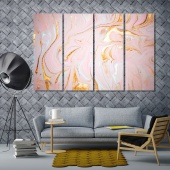 Pink abstract art prints on canvas, abstract wall decor